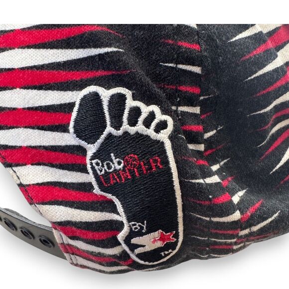 Vintage Chicago Bulls Snapback Hat Starter Bob Lanter Red Black White USA Made - Picture 9 of 10